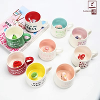 Taza de cerámica creativa con forma de animales en 3D, taza de café con leche con asa para regalo, hogar, cocina, vasos, tazas multiforma