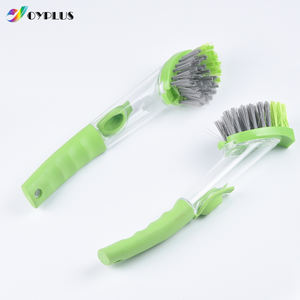 Brosse de lavage de <span class=keywords><strong>vaisselle</strong></span> avec distributeur de <span class=keywords><strong>savon</strong></span> liquide, brosse de nettoyage, Pot, poêle, éponge - Product Image 6