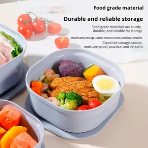 Recipientes Apilables <span class=keywords><strong>para</strong></span> Preparación de Comidas Bento, Aptos <span class=keywords><strong>para</strong></span> Microondas y Congelador, Brotdose <span class=keywords><strong>Tupper</strong></span>, Lonchera con Tapas Herméticas - Product Image 5
