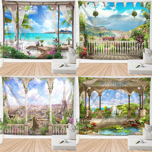 Tenture <span class=keywords><strong>murale</strong></span> personnalisée pour chambre, <span class=keywords><strong>tapisserie</strong></span> à design ondulé, coucher du soleil, décoration pour la maison, 51x59 pouces - Product Image 1
