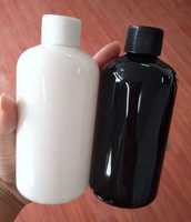 Botellas de Plástico PET de 250 ml con Tapa de Rosca Negra y Blanca, Pulverizador con Disco Dorado, Serigrafía