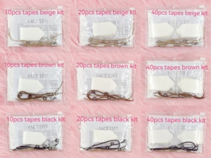 40 pezzi nastro per Lifting viso invisibile nastro per Lifting collo che nasconde le rughe che sollevano la pelle cadente nastri istantanei per il viso - Product Image 3