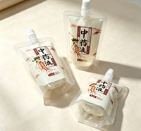 Prix usine personnalisé Pochette souple réutilisable en plastique pour liquides, refermable à fermeture éclair, avec bouchon verseur, format gallon, pour bière et eau, portable