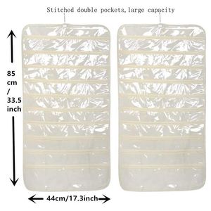 Double Sided Fabric Hanging Closet Organizer Multi-Pockets <b>Foldable</b> for Efficient Underwear Jewelry Storage <b>Wardrobe</b> Living Room - Product Image 3