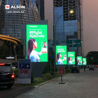 Écran LED extérieur étanche ALSON P2 P2.5 P3 P4 P5 P6 Wifi 3G 4G 5G pour affichage publicitaire sur poteau d'éclairage