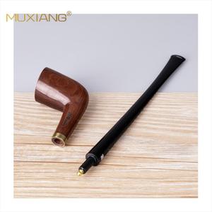 Muxiang Rosewood Smoking Pipe Long Handle Straight Type Tobacco Pipe For Personal Gift - Product Image 5