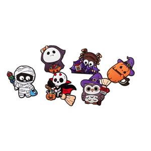 Broche fantôme citrouille Halloween 2026, araignée de dessin animé, momie mignonne, badge en métal plaqué amusant, cadeau promotionnel - Product Image 1