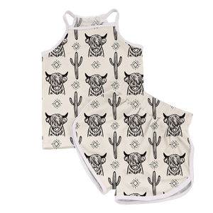 Set Estivo di Alta Qualità per Bambina, Due Pezzi da Spiaggia: Canotta e Pantaloncini, Stampa Personalizzata, Outfit Estivo per Bambini - Product Image 6