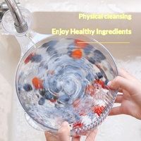 GREENSIDE Panier de lavage et d'égouttage automatique pour fruits, en plastique transparent, en forme d'escargot, filtre d'évier, pour cuisine domestique, égouttoir d'eau