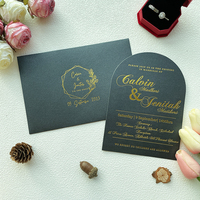 Billet d'invitation de mariage texturé personnalisé Invitations de mariage de luxe