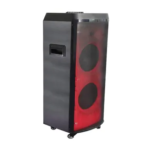 2.0 Audio Pro Tahap Karaoke Speaker 100W Sound System 10 Inci Pencahayaan Disko Aktif FM USB SD Peralatan Studio Musik