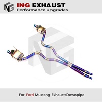 ING pour Ford Mustang GT 5.0 Catback tuyau d'échappement en titane avec silencieux à valve vente chaude Auto pièces de réglage haute Performance