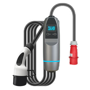 เครื่องชาร์จรถยนต์ไฟฟ้าแบบพกพา Khons 7kw 11kw 22kw ชนิดที่ 2 สีแดง <span class=keywords><strong>Cee</strong></span> พร้อมสายเคเบิล 5 เมตร เครื่องชาร์จรถยนต์ไฟฟ้าแบบเร็ว 16a 32a - Product Image 4