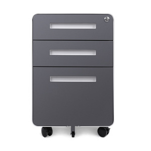 Thép nội thất văn phòng <span class=keywords><strong>3</strong></span> ngăn kéo có thể khóa di động bệ lưu trữ tủ - Product Image 2
