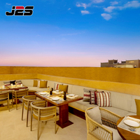 Meubles de restaurant d'extérieur J2S, ensemble de chaises en corde pour 4 personnes, design moderne, résistant aux intempéries
