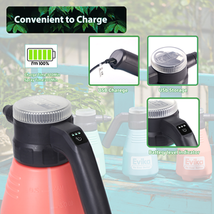 2L <span class=keywords><strong>3.6V</strong></span> 편안하고 내구성 핸들 충전식 배터리 정원 잔디 및 식물 습기에 대 한 플라스틱 분무기 - Product Image 2