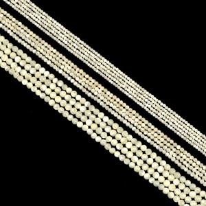 2/3/4MMホワイトシェルハードカッティングビーズラウンド天然宝石アゲートクリスタルクォーツ - Product Image 1