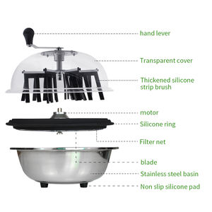 Tondeuse à gazon de 16 pouces pour plante fleur lame humide sec coupe bourgeon feuille bol tondeuse avec sacs filtrants pour herbes - Product Image 3