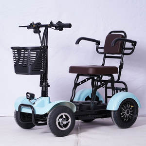 Haute autonomie de la batterie pliant quatre roues Scooter électrique adulte fauteuil roulant Mobile 4 roues électrique pliant vélo moto - Product Image 4