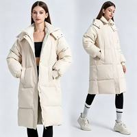 Parka imperméable à capuche décontractée pour femmes, style européen et américain, coupe ample, épaisse et chaude, doudoune pour femmes