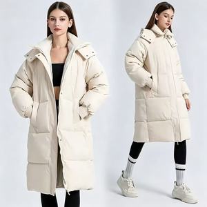 Chaqueta de Plumón para Mujer, Estilo Urbano Europeo y Americano, Casual, con Capucha, <span class=keywords><strong>Impermeable</strong></span>, Holgada, Gruesa y Cálida - Product Image 4