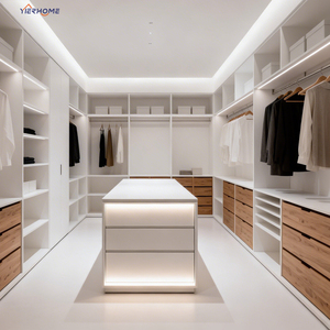 Système de garde-robe walk-in gris moderne personnalisé | Meubles de chambre à coucher de luxe personnalisation complète de la - Product Image 3