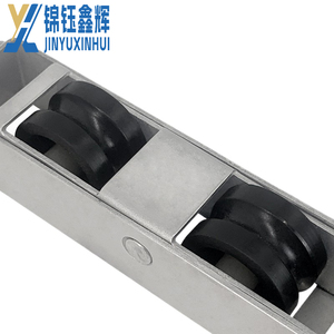 Ròng rọc cửa và cửa sổ, thép không gỉ phá vỡ 70B mạnh mẽ thép carbon cao mang Nylon bánh xe đôi, chiều cao 21.3, W - Product Image 4