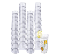 Gobelets à dessert en plastique avec couvercles 260 ml/9 oz, transparents, réutilisables, pour parfaits, cheesecakes, fruits, poudings, smoothies