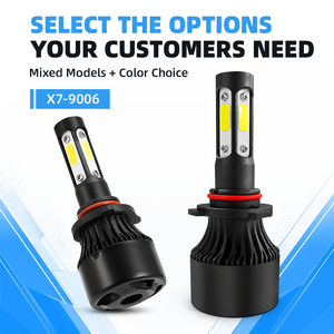 Bombilla LED para Faros Delanteros X7 9006 HB4, 21W 2200LM, Actualización de Halógeno a CSP de Cuatro Lados, IP68 Impermeable, para Reemplazo - Product Image 1
