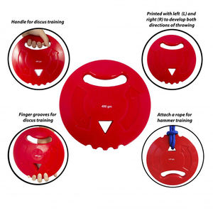 Entrenamiento de atletismo para niños 400g disco de lanzamiento de goma suave para equipo deportivo escolar de enseñanza de campo de pista - Product Image 4