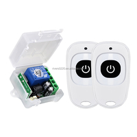 Interruptor de Control remoto RF inalámbrico Universal de 433M DC12V 24V 1CH relé RF interruptores de Control remoto transmisor y kit receptor