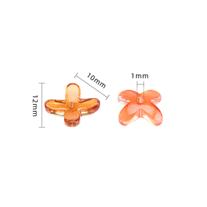 Zhubi manik kaca bentuk salib warna-warni 10X12MM warna ajaib manik Spacer kristal semanggi untuk pembuatan DIY - Product Image 2