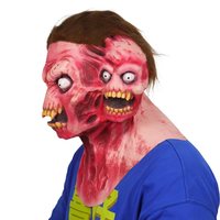 Masque de tête double tête extraterrestre d'horreur d'Halloween, couvre-tête, vente chaude, masque de zombie criard, masque de diable