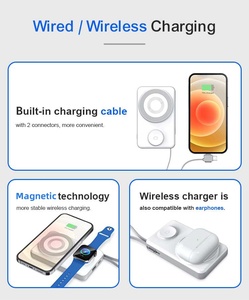 Banco de Energía Inalámbrico Multifuncional <span class=keywords><strong>Mag</strong></span> 10000mAh con Tecnología GaN, Carga Rápida de 15W, Mini Estación Portátil para Reloj, Soporte Magnético Integrado - Product Image 2