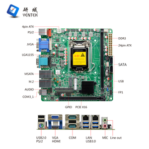 เมนบอร์ด Z77 LGA1155อินเทลชิปเซ็ต2 DDR3 VGA HD PCIe X16 6 RS232 COM มาเธอร์บอร์ดอุตสาหกรรม <span class=keywords><strong>Mini</strong></span> <span class=keywords><strong>ITX</strong></span> - Product Image 2