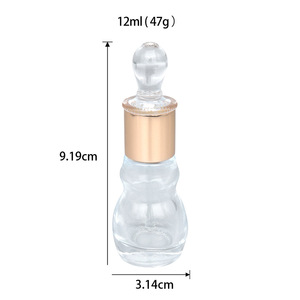 Botella de Vidrio Transparente con Gotero para Aceite Esencial <span class=keywords><strong>Ajmal</strong></span> Dubai de 12 ml, Forma de Calabaza, Portátil para Viajes, Botella de Muestra - Product Image 5
