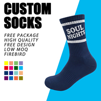 Chaussettes personnalisées de haute qualité, chaussettes de sport à rayures personnalisées, chaussettes de sport personnalisées pour hommes