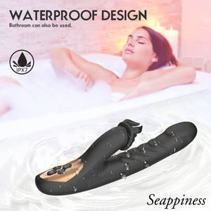 Mainan Seks Dewasa 10 Frekuensi Getar <span class=keywords><strong>3</strong></span> Mode Teleskopik Vagina Klitoris <span class=keywords><strong>2</strong></span> in 1 Peningkat Kenikmatan Vibrator - Product Image 5