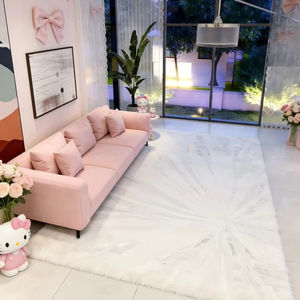 Alfombra Personalizable de Poliéster y Yute Tejida Wilton, Alfombra Suave para Sala de Estar - Product Image 1