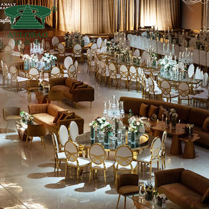 Muebles para Salón de Banquetes, Silla de Comedor Nórdica, Acero Inoxidable, Moderna - Product Image 4