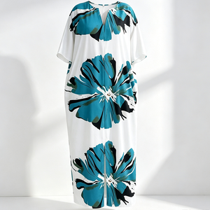 Abbigliamento Casual da Spiaggia e Vacanza per <span class=keywords><strong>Donna</strong></span> <span class=keywords><strong>Taglie</strong></span> Forti, Lunghezza Maxi, <span class=keywords><strong>Elegante</strong></span> e Lussuoso, Stampa Fantasia, 100% Cotone Traspirante - Vendita all'Ingrosso - Product Image 5