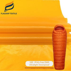 Tessuto Taffetà Ultraleggero in Nylon Ripstop 20D da 35GSM, Ecologico, Impermeabile, Senza PFAS, con Trattamento DWR, Anti-Piuma, per <span class=keywords><strong>Sacchi</strong></span> <span class=keywords><strong>a</strong></span> Piuma per Ragazze e Ragazzi - Product Image 4