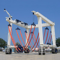 Grue de portique résistante d'ascenseur de grue de bateau pour la construction navale avec la roue en caoutchouc