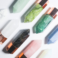 Bouteille à rouler en cristal de rose avec pierres précieuses naturelles uniques Bouteille d'huile essentielle à rouleau facile à transporter