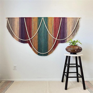 Nuovo Macramè Personalizzato 2022 Sopra il Letto, Decorazione Boho Western, Decorazione Casa, Macramè Arcobaleno W1297 - Product Image 1