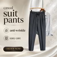 Pantalon décontracté pour homme grande taille, coupe fuselée, avec fermeture éclair et revers, taille élastique, 4 couleurs, vente en gros en vrac, personnalisable ODM