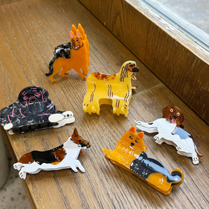 Pinzas de Pelo con Forma de <span class=keywords><strong>Cachorro</strong></span>, Simulación Dulce, Acetato, Brillantes y Elegantes, Accesorios para el Cabello de Niña, Veinte Tipos Diferentes de Pinzas de Pelo con Forma de Perro - Product Image 2