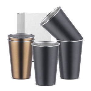 Logotipo personalizado 16oz Vaso <span class=keywords><strong>Pinta</strong></span> Cerveza Jarra de cerveza reutilizable Taza de metal de una sola pared de acero inoxidable Pint Cup para fiesta Camping - Product Image 1