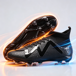 Chaussures de football d'entraînement athlétique, hiver/été, unisexe, tige en PVC haute performance, semelle à crampons en TPU - Product Image 1