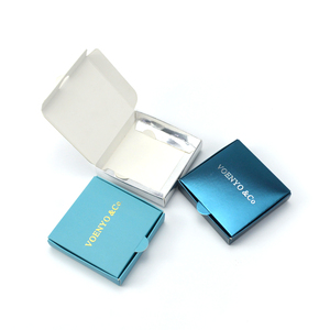 Jewelry Box Custom Logo Gold Foil Mailer Jewelry Shipping Box Shiny Paper Jewels Packaging Box Pouch Set With Necklace Card